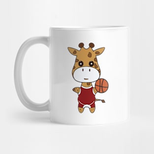 Kawaii Cute Basketball Giraffe Mug